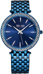 So & Co New York Madison Niebieski/Stal Ø38 mm 5518.3