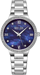So & Co New York Madison Niebieski/Stal Ø38 mm 5519.1