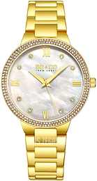 So & Co New York Madison Biały/Stal w odcieniu złota Ø38 mm 5519.3