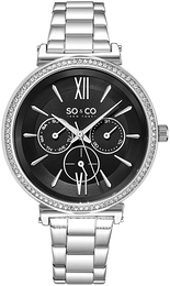 So & Co New York Madison Czarny/Stal Ø38 mm 5520.1
