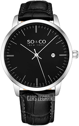 So & Co New York Madison Czarny/Skóra Ø40 mm 5521.2