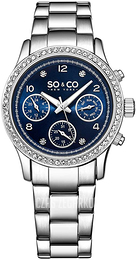 So & Co New York Madison Niebieski/Stal Ø38 mm 5567.2