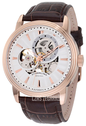 Stührling Original Srebrny/Skóra Ø44 mm 1076.3345K2