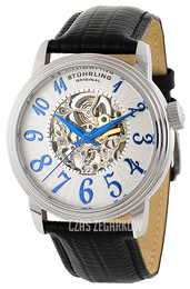 Stührling Original Delphi Srebrny/Skóra Ø44 mm 107A.331516