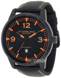 Stührling Original Aviator Czarny/Skóra Ø48 mm 129XL.335557