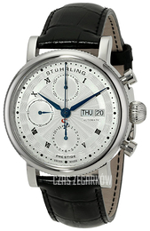 Stührling Original Prestige Srebrny/Skóra Ø40 mm 139.01