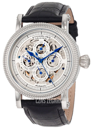 Stührling Original Srebrny/Skóra Ø42 mm 150A.33152