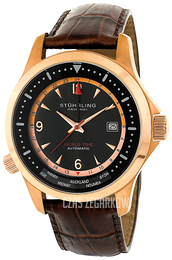 Stührling Original Aviator Czarny/Skóra Ø48.33 mm 164.3345K1