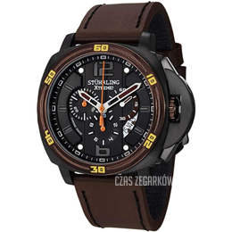 Stührling Original Aquadiver Xtreme Czarny/Skóra Ø45 mm 245A2.33NK1