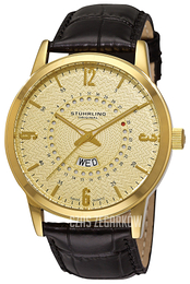 Stührling Original Żółte złoto/Skóra Ø46 mm 345.333531