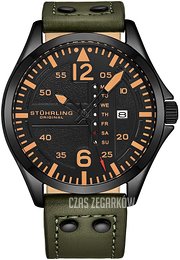 Stührling Original Aviator Czarny/Skóra Ø41 mm 3916.3