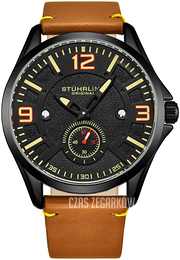 Stührling Original Aviator Czarny/Skóra Ø43 mm 3934.7