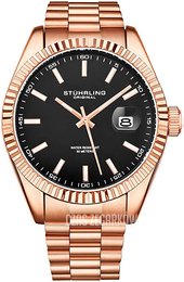 Stührling Original Lineage Czarny/Stal w kolorze różowego złota Ø42 mm 3935.4