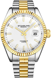 Stührling Original Lineage Biały/Stal w odcieniu złota Ø42 mm 3935.6