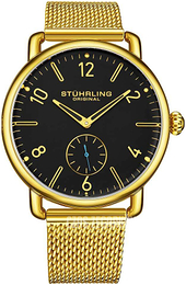 Stührling Original Jenson Czarny/Stal w odcieniu złota Ø42 mm 3939.4