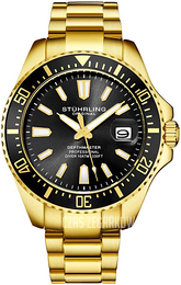 Stührling Original Aquadiver Czarny/Stal w odcieniu złota Ø42 mm 3950A.7