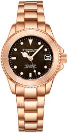 Stührling Original Depthmaster Brązowy/Stal w kolorze różowego złota Ø32 mm 3950L.6