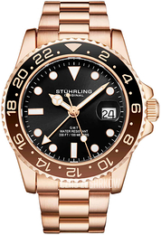 Stührling Original Aquadiver Czarny/Stal w kolorze różowego złota Ø42 mm 3965.5