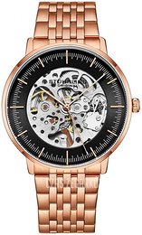 Stührling Original Legacy Czarny/Stal w kolorze różowego złota Ø42 mm 3994.3