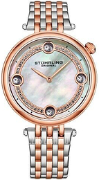 Stührling Original Symphony Biały/Stal w kolorze różowego złota Ø38 mm 3999.3