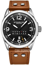 Stührling Original Aviator Czarny/Skóra Ø44 mm 447A.02