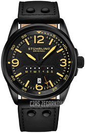 Stührling Original Aviator Czarny/Skóra Ø44 mm 447A.05
