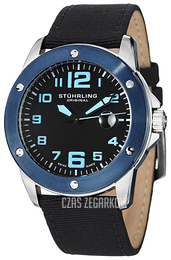 Stührling Original Aviator Czarny/Skóra Ø45 mm 463.33UBO1