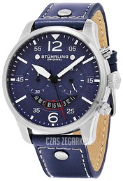 Stührling Original Aviator Niebieski/Skóra Ø44 mm 473.02