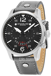 Stührling Original Aviator Czarny/Skóra Ø44 mm 473.03