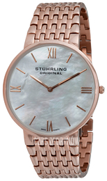 Stührling Original Classic Biały/Stal w kolorze różowego złota Ø42 mm 509.33447