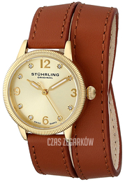 Stührling Original Vogue Żółte złoto/Skóra Ø31 mm 646.02
