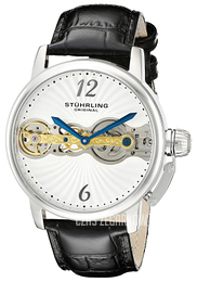Stührling Original Srebrny/Skóra Ø46 mm 729.01