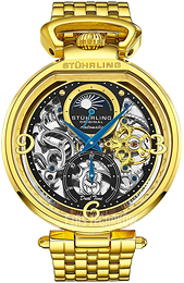 Stührling Original Modena Szkieletowa tarczy/Stal w odcieniu złota Ø46 mm 889B.02