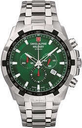 Swiss Alpine Military Classic Zielony/Stal Ø48 mm 7043.9134