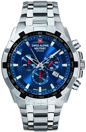 Swiss Alpine Military Star Fighter Niebieski/Stal Ø46 mm 7043.9135