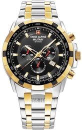 Swiss Alpine Military Star Fighter Czarny/Stal Ø47 mm 7043.9147