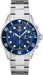 Swiss Alpine Military Master Diver Chrono Niebieski/Stal Ø42 mm 7053.9135