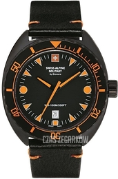 Swiss Alpine Military Alpine by Grovana Czarny/Skóra Ø44 mm 7066.1579