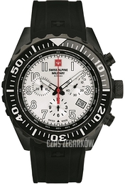 Swiss Alpine Military Navy Chrono Czarny/Plastik Ø45 mm 7076.9872