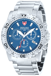 Swiss Eagle Fleet Niebieski/Stal Ø44 mm SE-9008-33
