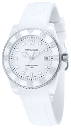 Swiss Eagle Glacier Biały/Guma Ø41 mm SE-9052-11