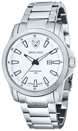 Swiss Eagle Zermatt Biały/Stal Ø45 mm SE-9056-22