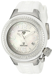 Swiss Legend Neptune Biały/Guma Ø44 mm 11844D-WWSA