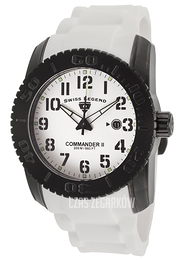 Swiss Legend Commander Biały/Guma Ø47 mm SL-10068-BB-02-SET
