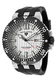 Swiss Legend Challenger Srebrny/Guma Ø50 mm SL-10126-02S-BB