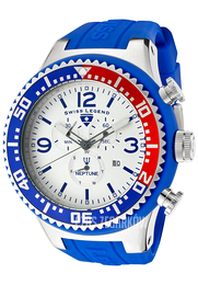 Swiss Legend Neptune Srebrny/Guma Ø52 mm SL-11812P-02S-RBL