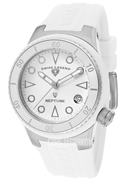 Swiss Legend Neptune Biały/Guma Ø40 mm SL-11840D-02-WHT