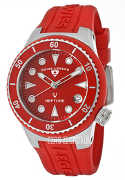 Swiss Legend Neptune Czerwony/Guma Ø40 mm SL-11840D-05