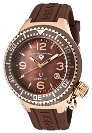 Swiss Legend Neptune Brązowy/Guma Ø44 mm SL-11844-BRWRA