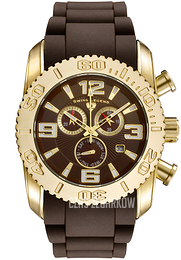 Swiss Legend Commander Brązowy/Guma Ø46 mm SL-20067-YG-04